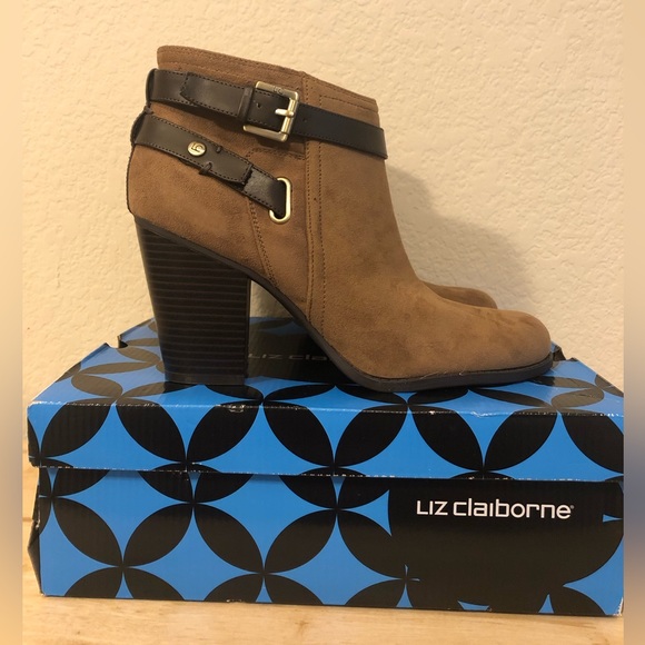 Liz Claiborne Shoes - Liz Claiborne, Ankle Boots, Taupe, Flex Form, Women’s, Size 10